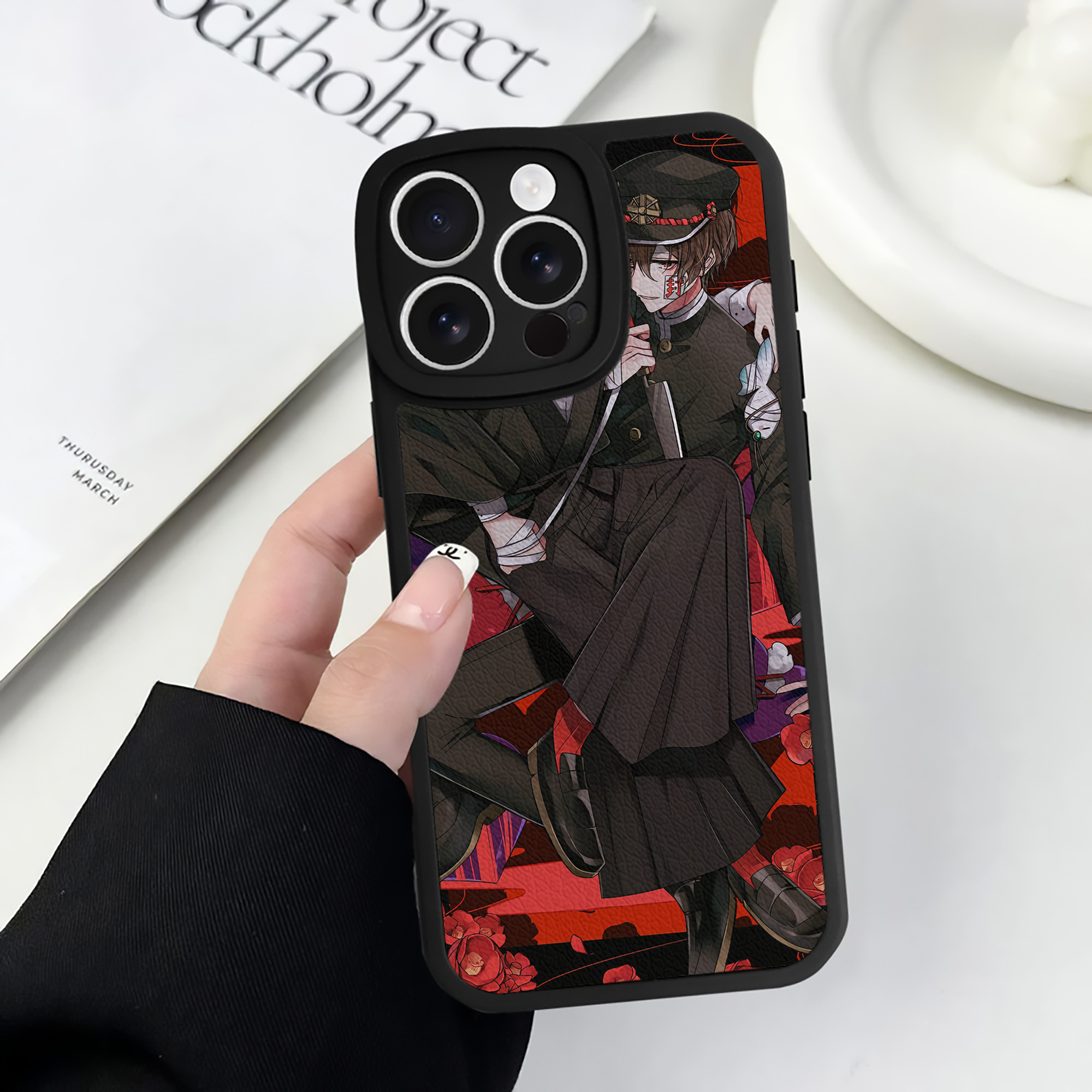 （画像用） 文豪ストレイドッグス Bungo Stray Dogs 【iPhone 16シリーズ対応】シリコンスマホケース（レザー調） 材質：シリコン
